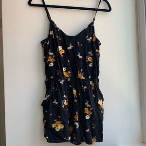 H&M Floral Black Romper